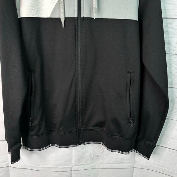 Joma Mens size Medium Crew II Zip Up Hoodie Black Gray White Soccer - Picture 4 of 8